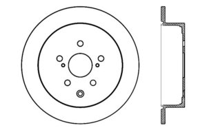 Lexus RX450h Brake Rotor (1) - Rear Passenger Side - Stoptech - Sport Drilled - Black - `10-`15