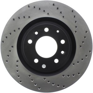 Mazda RX-8 Brake Rotor (1) - Front Left - Stoptech - Drilled Sport - Black - `04-`11