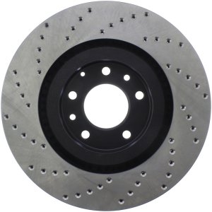 Mazda RX-8 Brake Rotor (1) - Front Left - Stoptech - Drilled Sport - Black - `04-`11