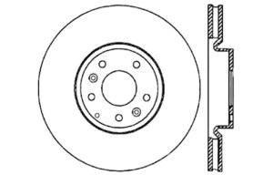 Mazda RX-8 Brake Rotor (1) - Front Right - Stoptech - Drilled Sport - Black - `04-`11