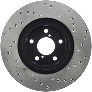 Scion FR S Brake Rotor (1) - Front Right - Stoptech - Drilled Sport - Black - `13-`16