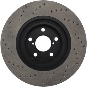 Scion FR S Brake Rotor (1) - Front Left - Stoptech - Drilled Sport - Black - `13-`16