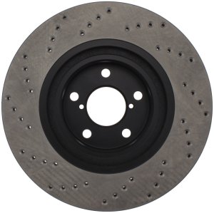 Scion FR S Brake Rotor (1) - Front Right - Stoptech - Drilled Sport + E-coated - Black - `13-`16