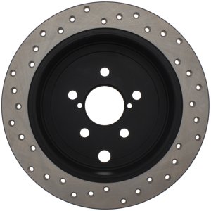 Scion FR S Brake Rotor (1) - Rear Left - Stoptech - Drilled - Black - `13-`16