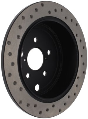 Scion FR S Brake Rotor (1) - Rear Left - Stoptech - Drilled - Black - `13-`16