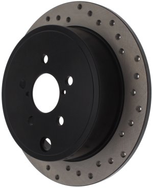 Scion FR S Brake Rotor (1) - Rear Right - Stoptech - Drilled Sport - Black - `13-`16
