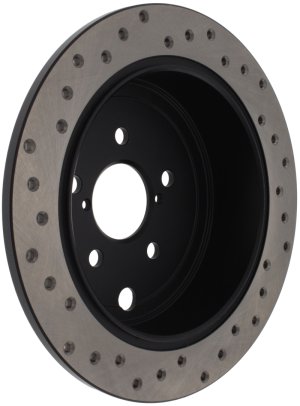 Scion FR S Brake Rotor (1) - Rear Right - Stoptech - Drilled Sport - Black - `13-`16