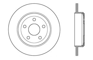 Dodge Durango Brake Rotors (1) - Rear - Stoptech - Drilled Sport - Black - `11-`20