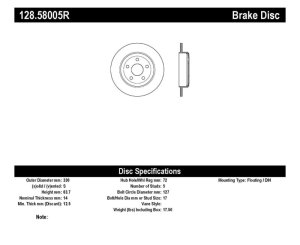 Dodge Durango Brake Rotor (1) - Rear Right - Stoptech - Sport Drilled - Black - `11-`20