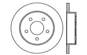 Ford Mustang Brake Rotor (1) - Rear Right - Stoptech - Drilled Sport - Black - `94-`04