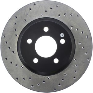 Ford Mustang Brake Rotor(1) - Front Right - Stoptech - Drilled Sport Rotor - Black E-Coated - `05-`10