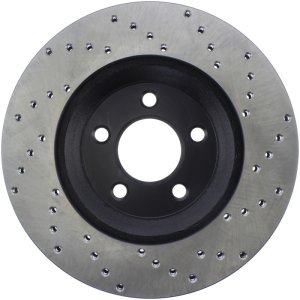Ford Mustang Brake Rotor(1) - Front Right - Stoptech - Drilled Sport Rotor - Black E-Coated - `05-`10