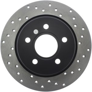 Ford Focus Brake Rotor (1) - Rear Left - Stoptech - Sport Cross-Drilled - Black - `13-`18