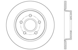 Ford Focus Brake Rotor (1) - Rear Right - Stoptech - Sport Cross Drilled - Black - `13-`18