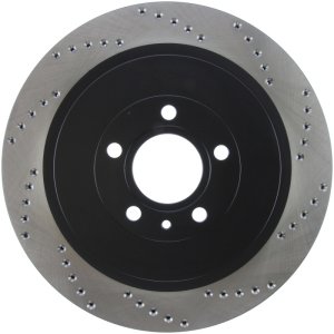 Ford Shelby GT500 Brake Rotor (1) - Rear Left - Stoptech - Drilled Sport - Black - `13-`14 Ford Shelby GT500 Brake Rotor (1) - Rear Left - Stoptech - Drilled Sport - Black - `13-`14