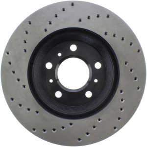 Buick Lucerne Brake Rotor (1) - Front Left - Stoptech - Drilled Sport - Black - `06-`11