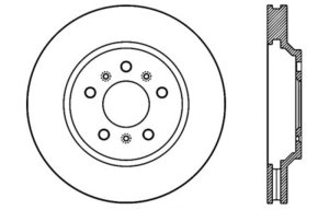 Chevrolet Monte Carlo Brake Rotor (1) - Front Left - Stoptech - Drilled Sport - Black - `06-`07