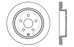 Pontiac G8 Brake Rotor (1) - Rear Left - Stoptech - Drilled Sport - Black - `08-`09