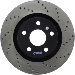 Pontiac G8 Brake Rotor (1) - Front Left - Stoptech - Drilled Sport - Black - `08-`09