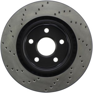 Pontiac G8 Brake Rotor (1) - Front Left - Stoptech - Drilled Sport - Black - `08-`09