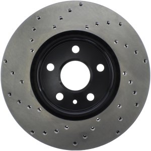 Saab 9-5 Brake Rotor(s) (1) - Front Left - Stoptech - Drilled Sport - Black - 2011