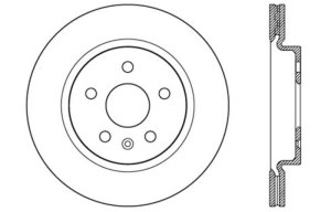 Cadillac CT6 Brake Rotor(s) (1) - Front Left - Stoptech - Cross Drilled Sport - Black - `16-`18