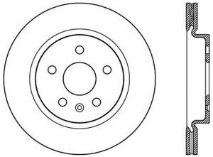 Saab 9-5 Brake Rotor(s) (1) - Front Left - Stoptech - Cross Drilled Sport - Black - 2011