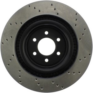 Dodge Viper Brake Rotor (1) - Front Right - Stoptech - Sport Drilled - Black - `03-`17