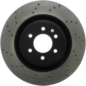 Dodge Viper Brake Rotor (1) - Front Right - Stoptech - Sport Drilled - Black - `03-`17 Dodge Viper Brake Rotor (1) - Front Right - Stoptech - Sport Drilled - Black - `03-`17