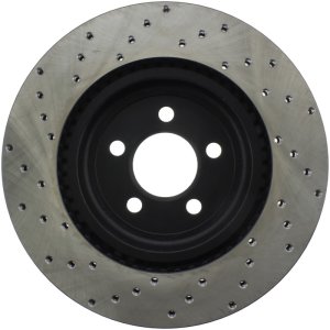 Dodge Magnum Brake Rotor (1) - Front Left - Stoptech - Drilled Sport - Black - `05-`08