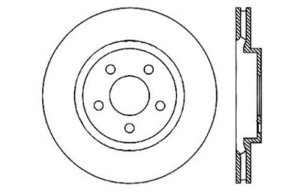 Dodge Magnum Brake Rotors (1) - Rear Left - Stoptech - Drilled/Slotted - Black - `05-`08