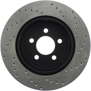 Dodge Magnum Brake Rotor (1) - Rear Right - Stoptech - Drilled Sport - Black E-Coated - `05-`08