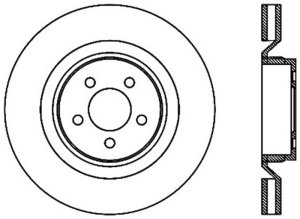 Dodge Magnum Brake Rotor (1) - Front Right - Stoptech - Drilled Sport - Black - `06-`08