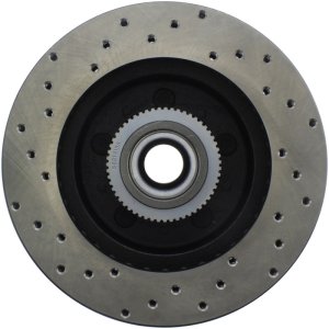 GMC Yukon Brake Rotor (1) - Front Left - Stoptech - Drilled Sport - Black - `95-`00