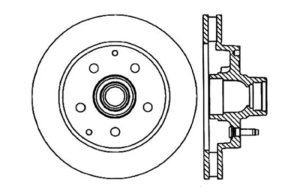 Chevrolet Suburban 1500 Brake Rotor (1) - Front Right - Stoptech - Drilled Sport - Black - 2000