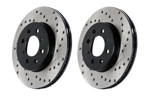 GMC Safari Brake Rotor (1) - Front Left - Stoptech - Drilled Sport - Black - `03-`05