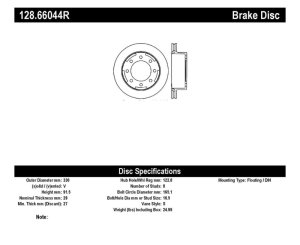 Chevrolet Silverado 2500 HD Brake Rotors (1) - Stoptech - Drilled Sport - Black - `01-`10