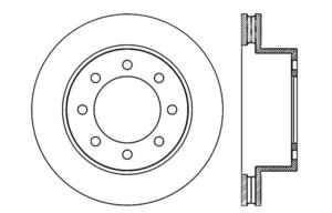 Dodge Ram 4000 Brake Rotor (1) - Front Right - Stoptech - Drilled Sport - Black - `05-`08
