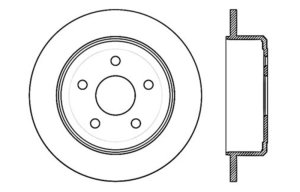 Jeep Wrangler JK Brake Rotor (1) - Rear Left - Stoptech - Sport Cross-Drilled, Black E-Coated - Black - `07-`18