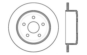 Jeep Wrangler JK Brake Rotor (1) - Rear Left - Stoptech - Sport Cross-Drilled, Black E-Coated - Black - `07-`18