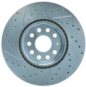 Volkswagen Tiguan Brake Rotor (1) - Front Left - Stoptech - Slotted & Drilled, Select Sport - `09-`17