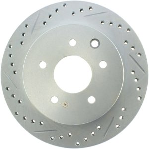 Nissan Leaf Brake Rotor (1) - Rear Right - Stoptech - Slotted and Drilled - `11-`19