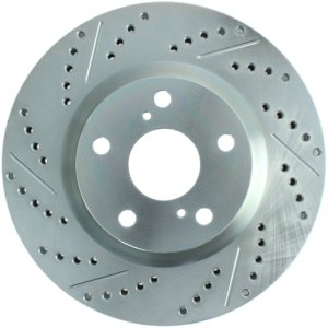 Scion tC Brake Rotor (1) - Front Right - Stoptech - Slotted & Drilled - `11-`16