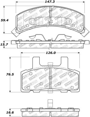 Chevrolet Suburban Brake Pads - Rear - Stoptech - Street Select - `95-`00