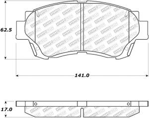 Toyota Camry Brake Pads - Rear - Stoptech - Street Select - `00-`01 Toyota Camry Brake Pads - Rear - Stoptech - Street Select - `00-`01