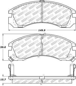 Mitsubishi Eclipse Brake Pads - Front - Stoptech - Street Select + Hardware - `92-`00