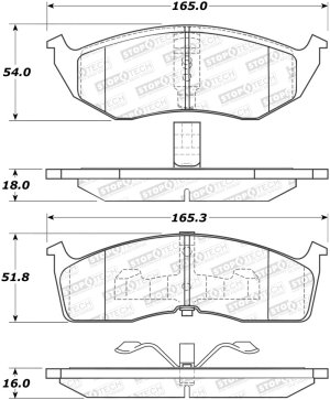Chrysler Intrepid Brake Pads - Stoptech - Street Select - `97-`04