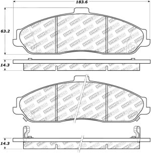 Pontiac GTO Brake Pads - Rear - Stoptech - Street Select - `05-`06