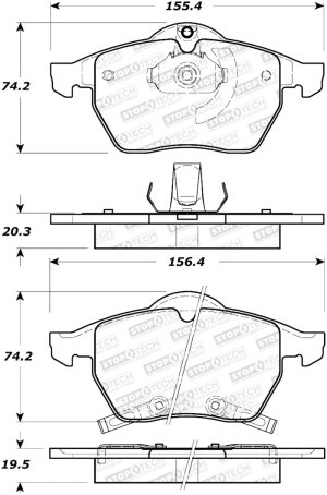 Audi S3 Brake Pads - Stoptech - Street Select - 2000