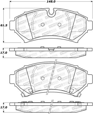 Cadillac Seville Brake Pads - Front - Stoptech - Street Select - `98-`03